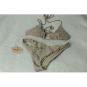 Nookie Beach Copacabana‎ triangle top High rise pant  WaistGold Triangle new